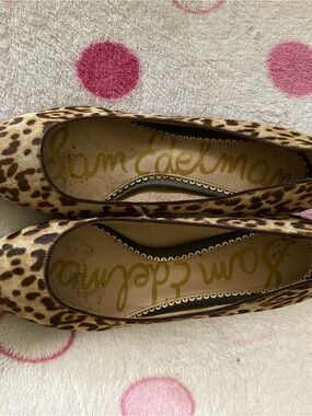 Sam Edelman Leopard-Print Ballet Flats in Brown and Tan